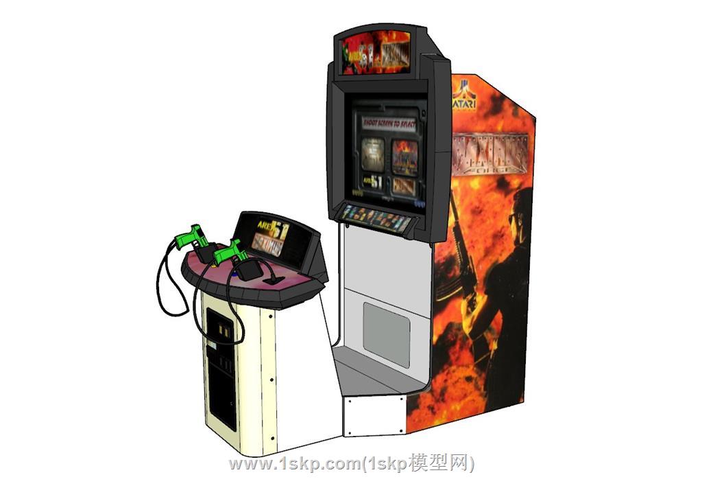 街机游戏机SU模型