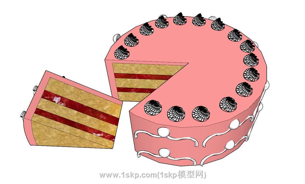 蛋糕食物SU模型
