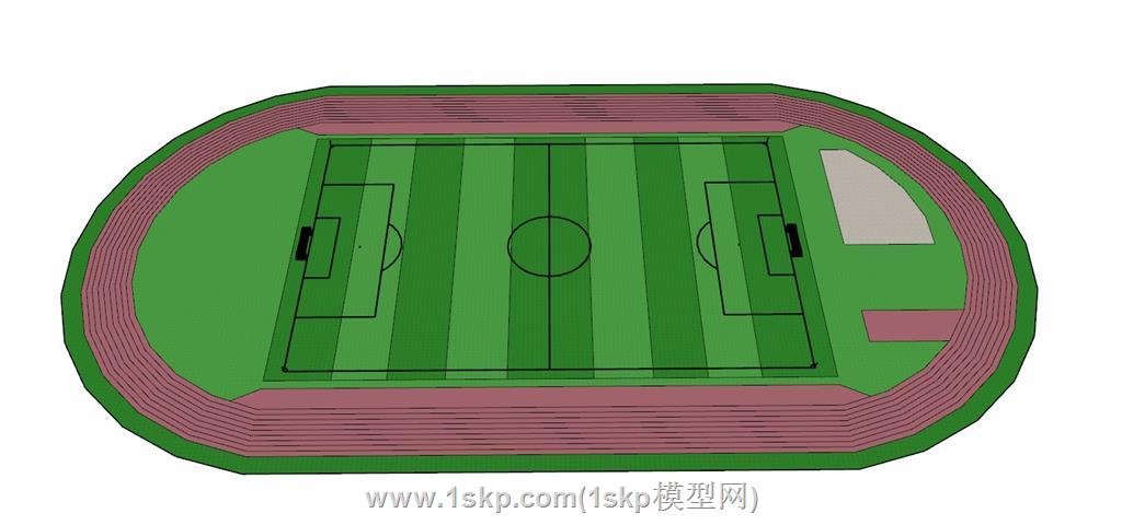 田径场运动场足球场SU模型
