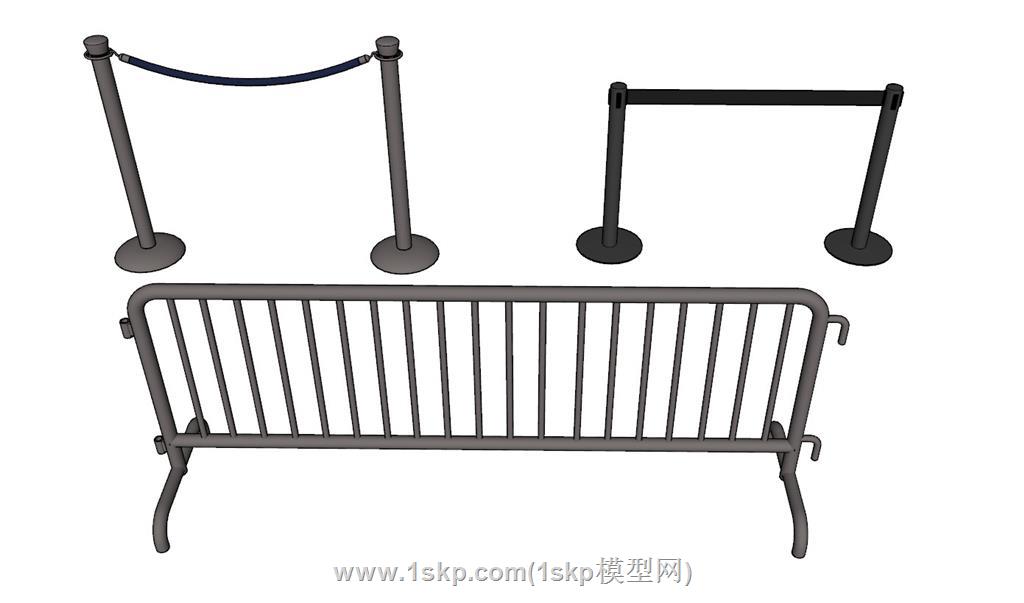临时防护栏SU模型