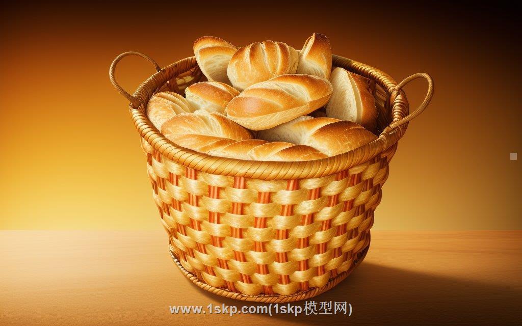 箩筐面包SU模型
