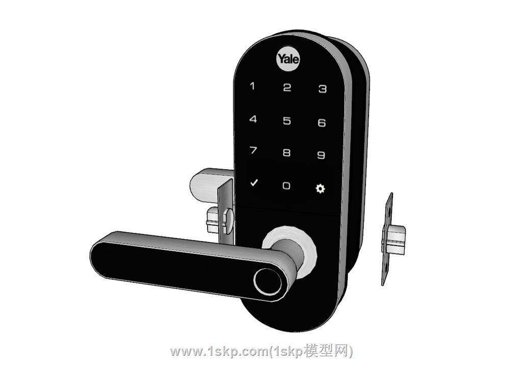 指纹锁门把手SU模型