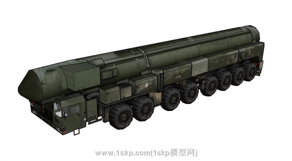 导弹车导弹发射车SU模型