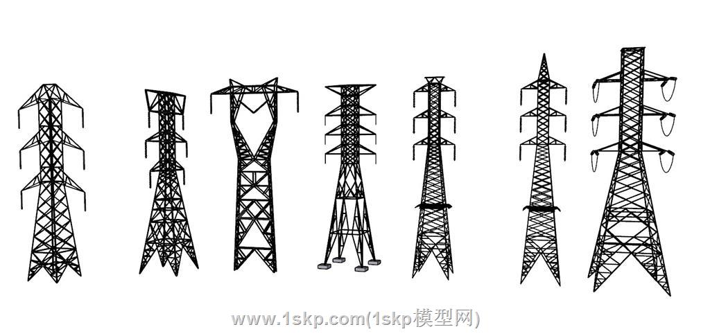 电力铁塔电塔SU模型