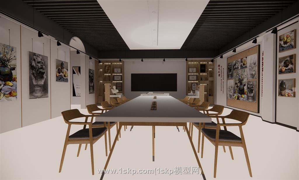 画室教室SU模型