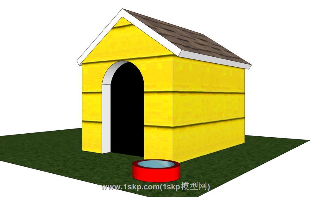 狗房狗屋SU模型