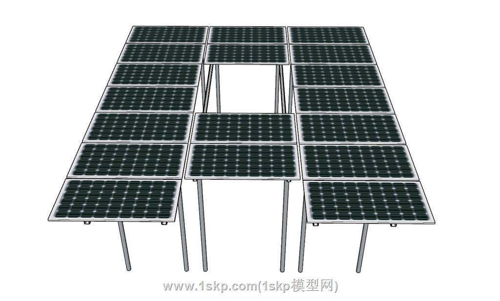 太阳能板光伏板SU模型