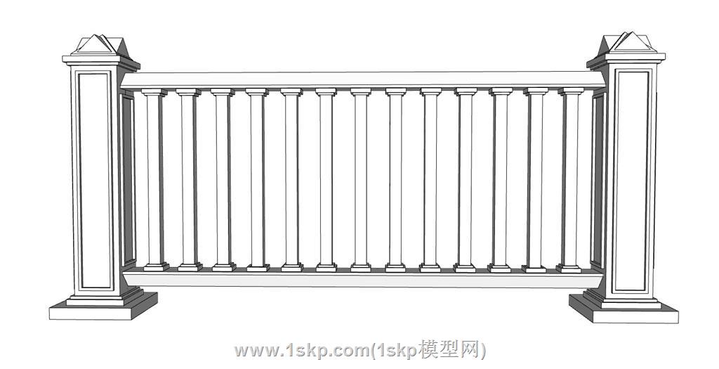 栏杆柱SU模型