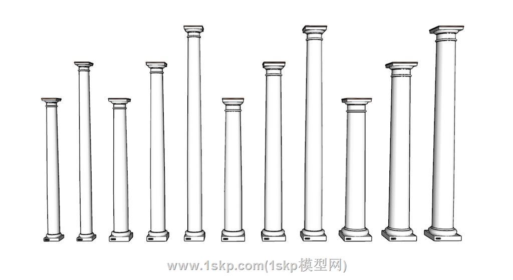 罗马柱石柱子SU模型