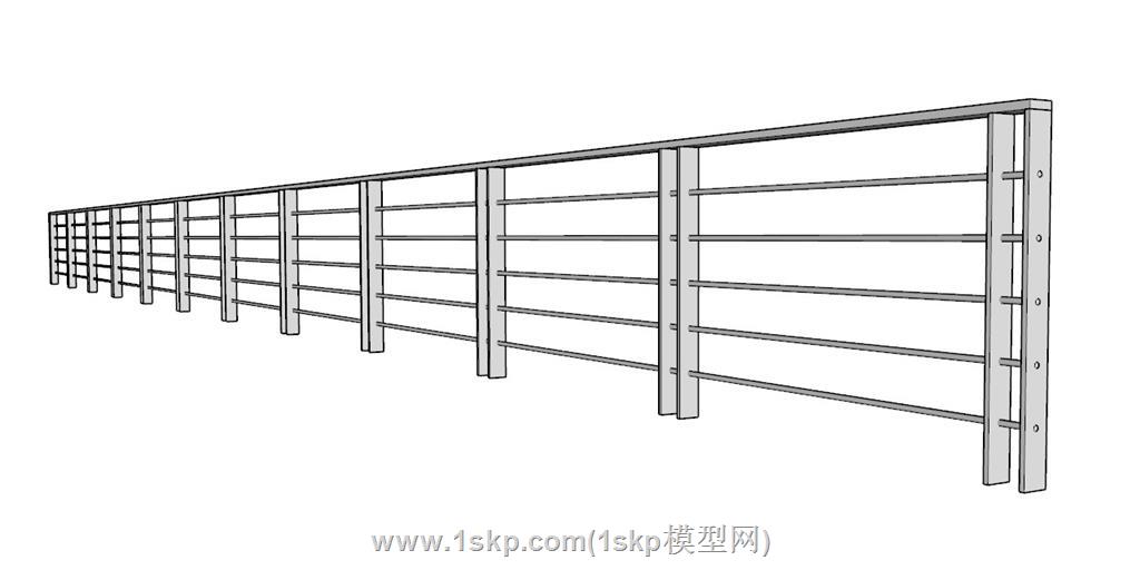 栏杆护栏SU模型
