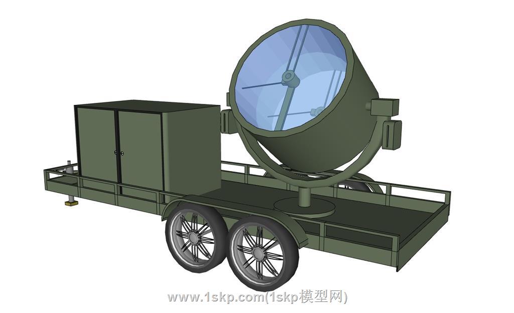 二战防空探照灯SU模型