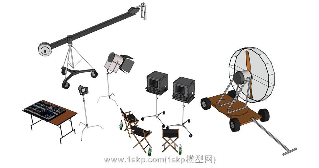 导演拍戏摄影设备SU模型