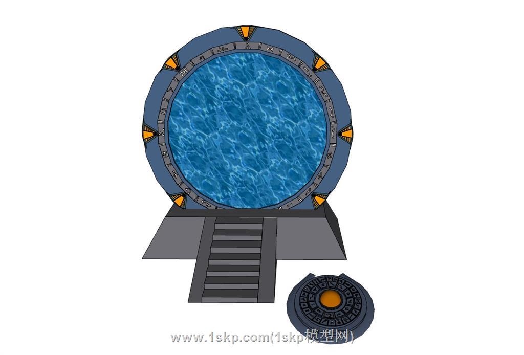 游戏时空门穿越门SU模型
