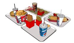 肯德基KFC全家桶SU模型