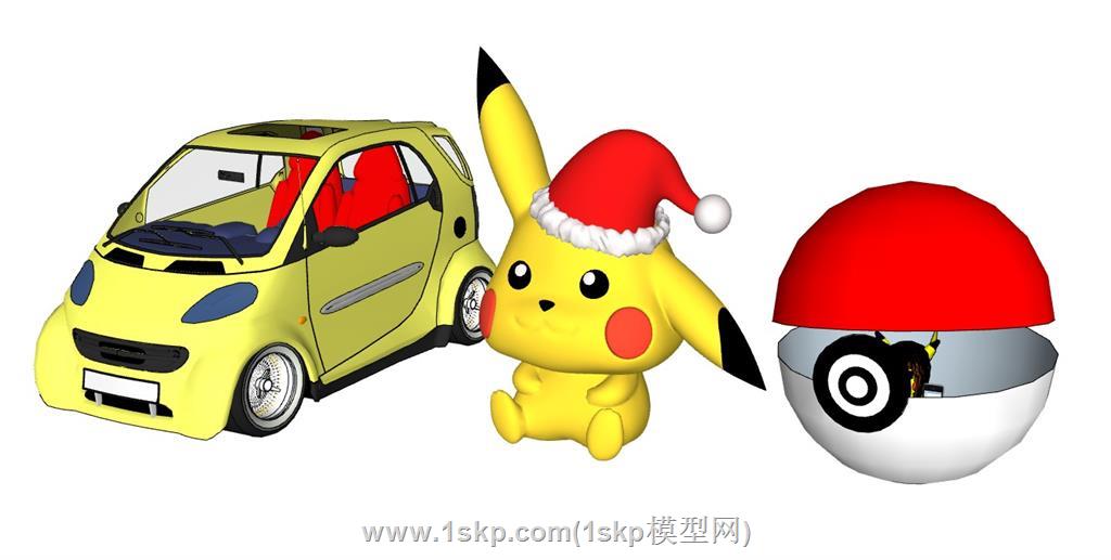 皮卡丘公园球SU模型