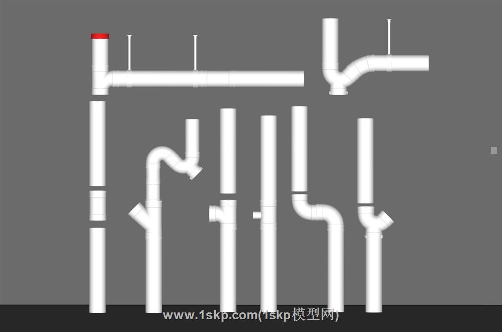 PVC管件排水管SU模型