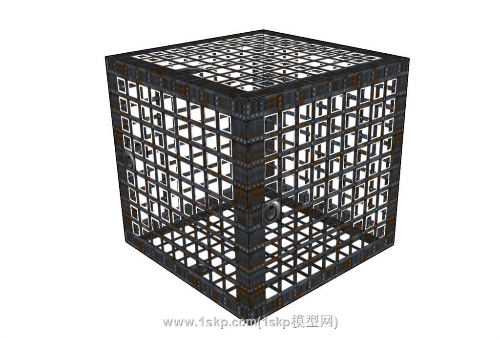 生锈铁笼子