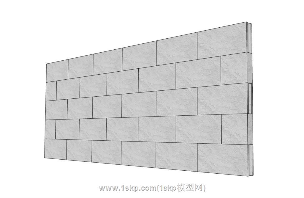 水泥墙壁SU模型