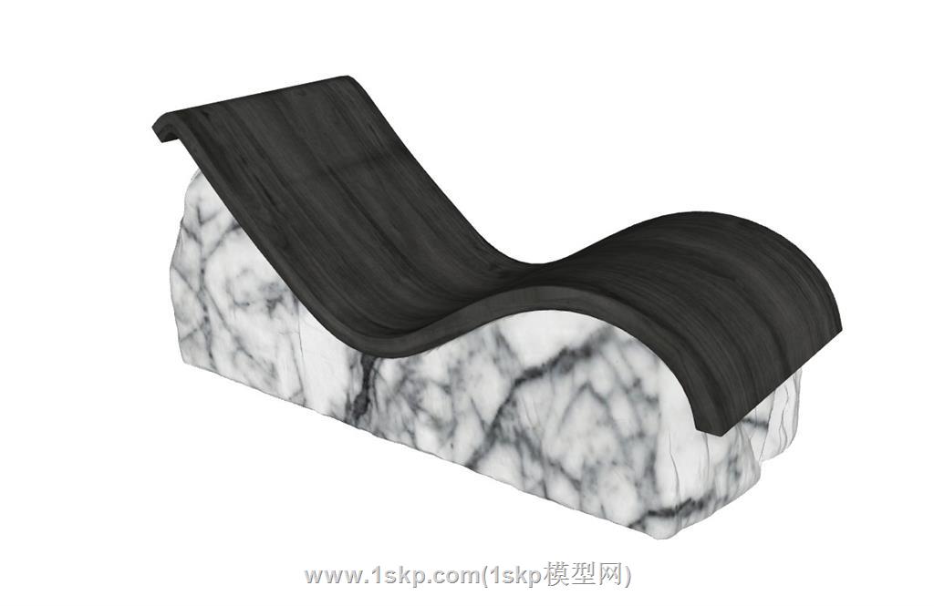 户外石凳SU模型