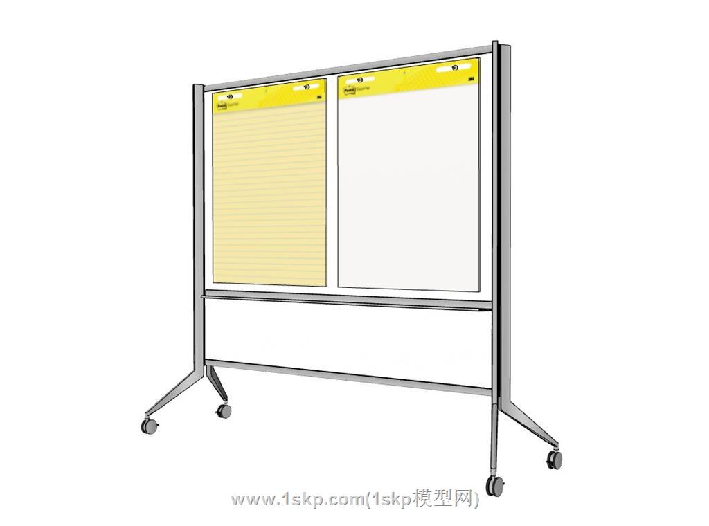 双面移动白板SU模型