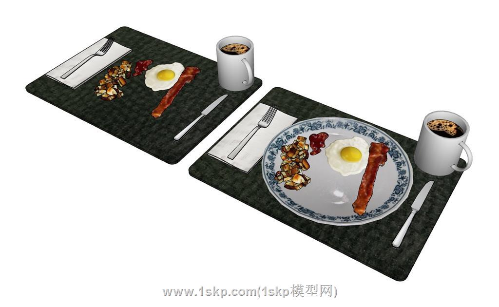 西餐餐盘食物刀叉