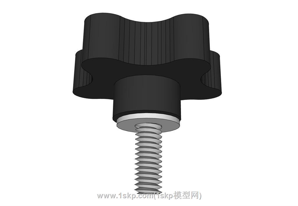 塑料头滚花手拧螺丝