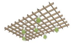 木质格子吊顶