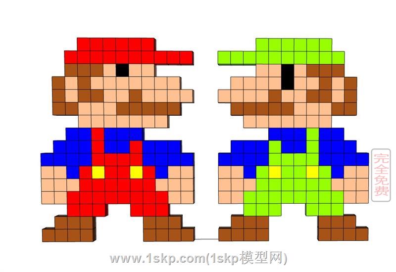 马里奥像素画