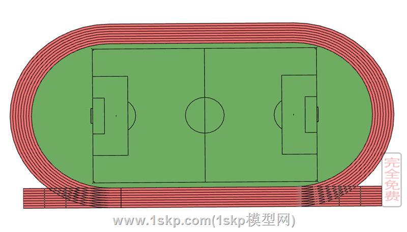 运动场的塑胶跑道球场