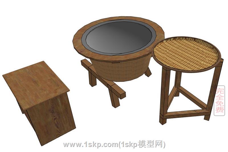 炒茶锅簸箕