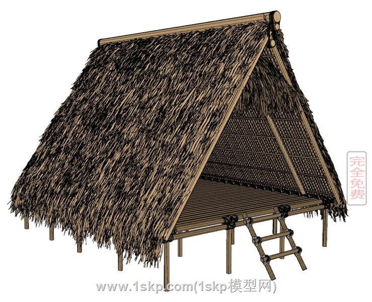 瓜地的窝棚茅草棚