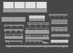 高速公路护栏防抛网 免费sketchup模型下载