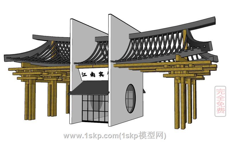 中式小区入口大门