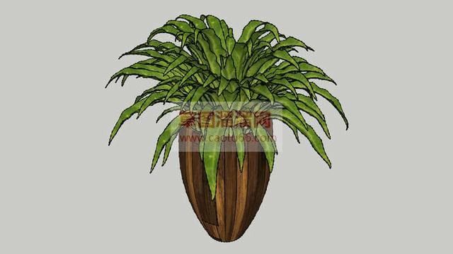 花盆装饰吊篮SU模型
