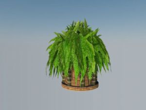 竹篮盆栽盆景SU模型 免费sketchup模型下载