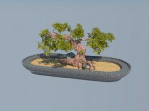 花盆盆栽盆景SU模型