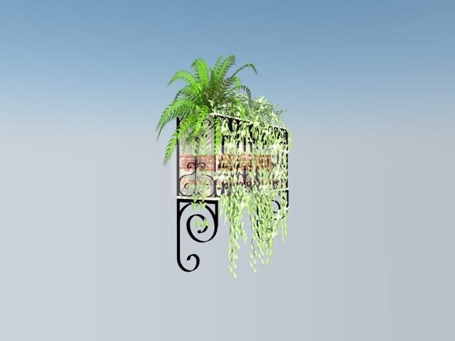 欧式铁艺吊篮SU模型