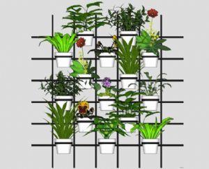花盆盆栽植物架SU模型