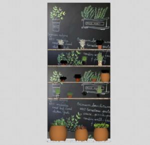 工业风格绿墙花架SU模型