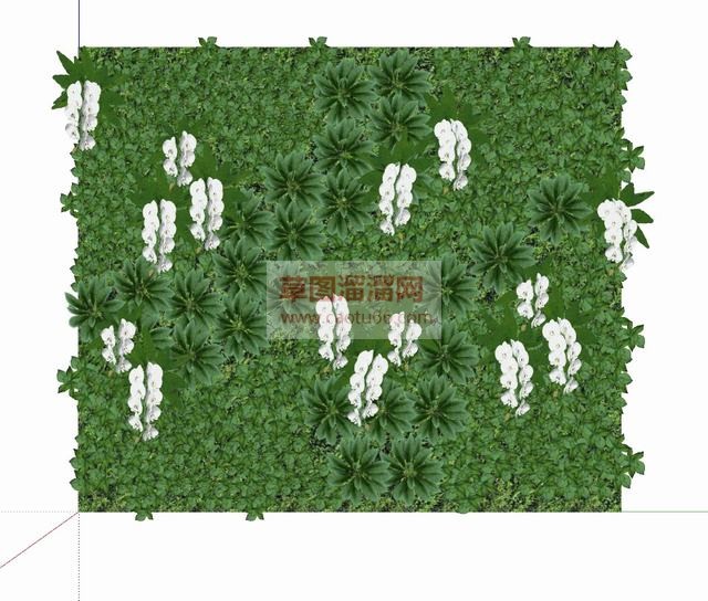 绿植墙绿墙花架SU模型