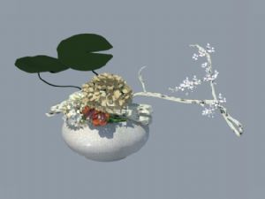 花盆插花盆栽SU模型