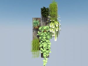 绿墙装饰植物墙装饰墙SU模型 免费sketchup模型下载