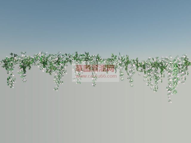 蔓藤植物花SU模型