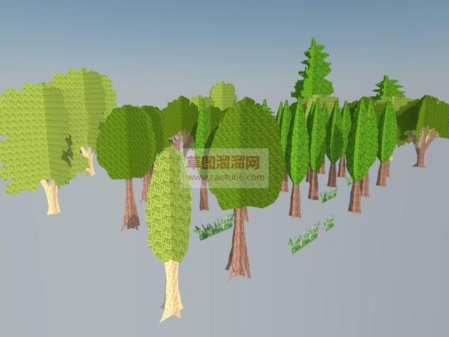 植物树草SU模型