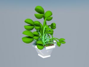 卡通植物花盆盆栽SU模型