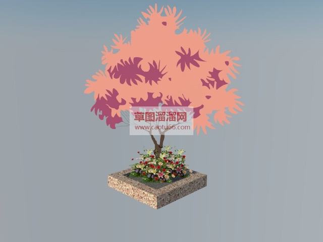花圃树池景观SU模型