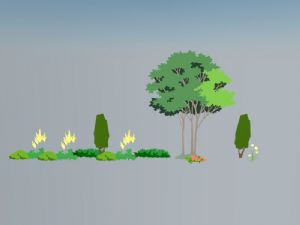 2D花草草灌木SU模型 免费sketchup模型下载