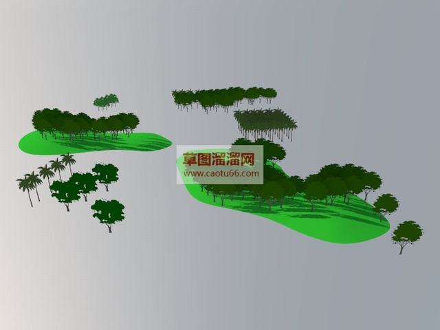 景观树2D树树木SU模型