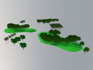 景观树2D树树木SU模型 免费sketchup模型下载