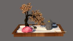 佛首莲花禅意SU模型